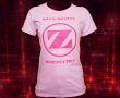 Ladies Pink Big Z Rave To The Grave Tshirt